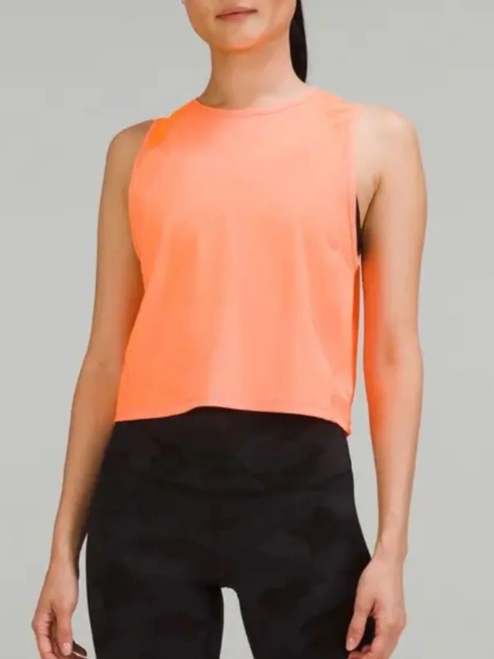 Lululemon Sculpture Cropped Tank in highlight orange NWT 10